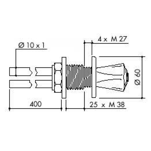 [73 -125225-SA-clinical] TOF 1000/131 - Laboratory control valve, connection to copper tubes 10 × 1mm